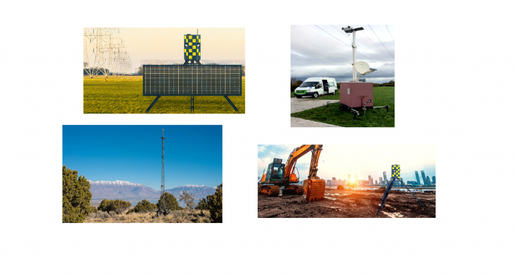 Montage of Remote Surveillance deployments across construction, solar and utility sites