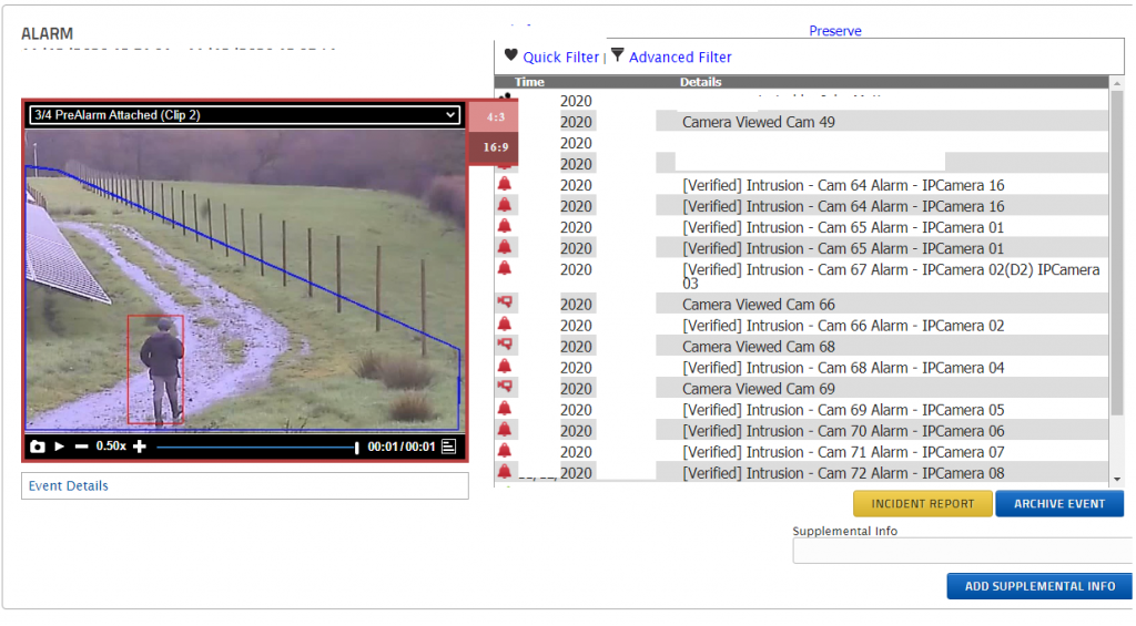 Control room operator interface showing a prioritised alarm list